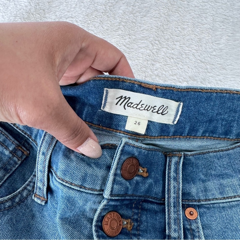 *SOLD* Madewell High-Rise Denim Shorts Button-Front Edition Size 26 - Picture 9 of 11